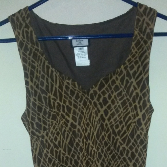 VINTAGE BELIEVE PETITE LINED ANIMAL PRINT DRESS 8P - Picture 2 of 5